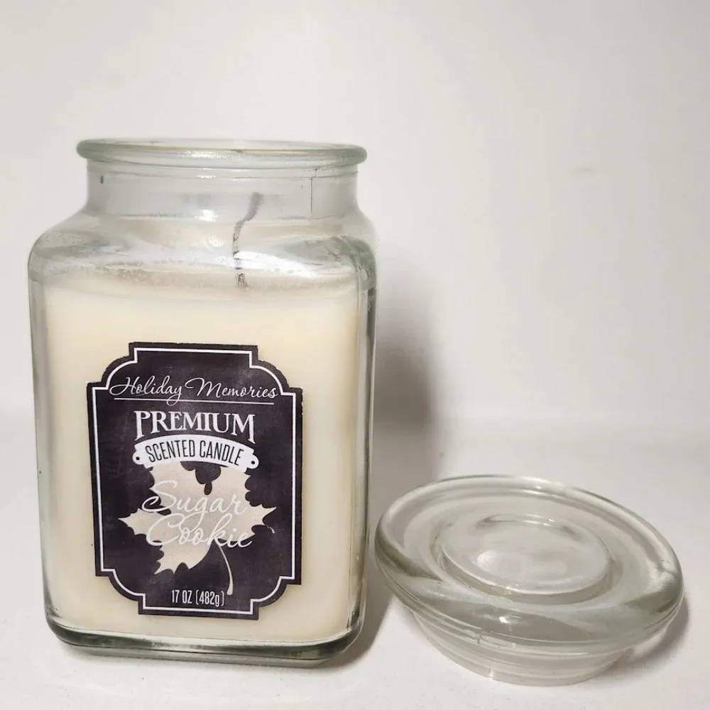 NEW Sugar Cookie Ivory White Candle Glass Jar 12 oz  Easter basket gift stuffer